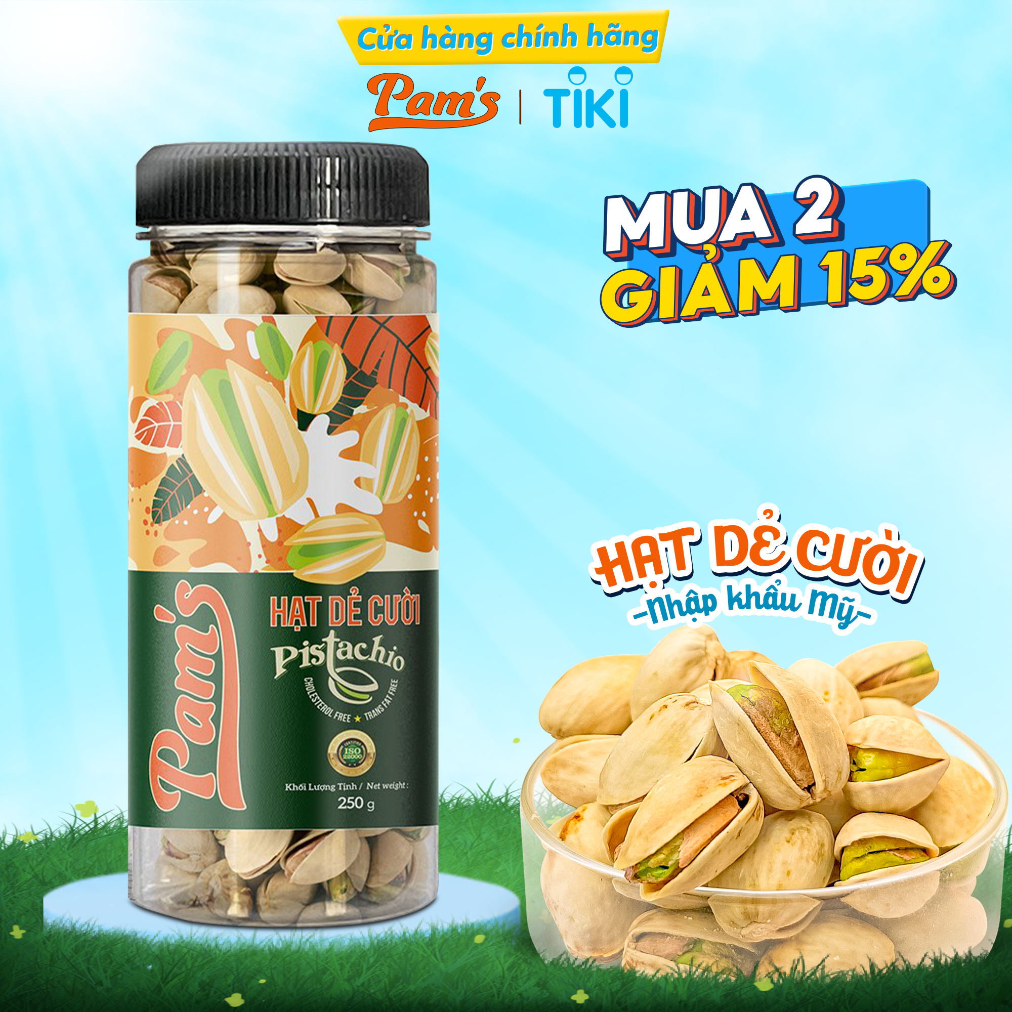 Hạt Dẻ Cười Không Tẩy Trắng Pams - Hạt Dẻ Nhập Khẩu Mỹ, Nhân Giòn Ngon, Dùng Ăn Kiêng Ăn Vặt