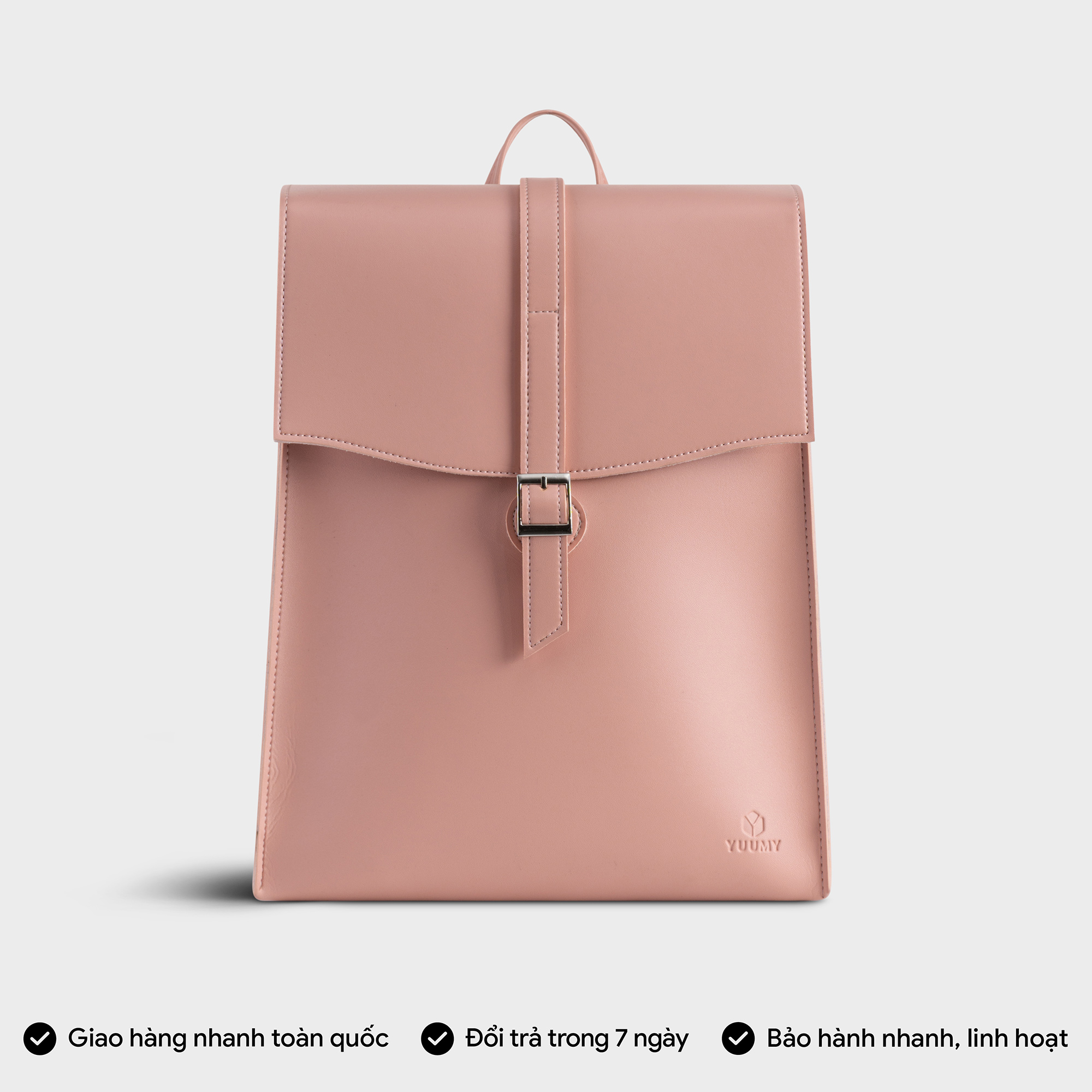 Balo Yuumy ( Thời trang nữ phối nắp gập thời trang cỡ lớn - Balo da Seasand YBA73 )