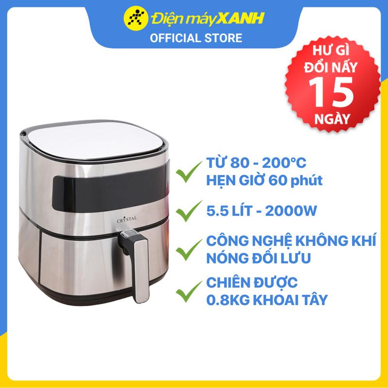 Nồi chiên không dầu Crystal BF525 5 lít - Hàng chính hãng