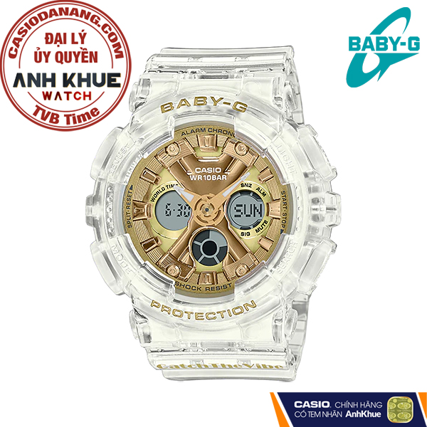 Đồng hồ nữ dây nhựa Casio Baby-G chính hãng BA-130CVG-7ADR (43mm)