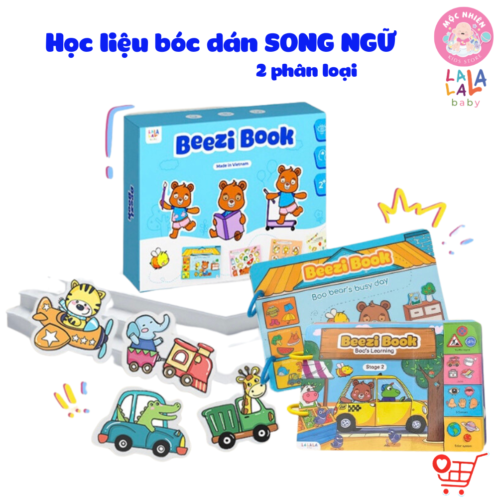 Học liệu bóc dán Busy Book cho bé Lalala Baby nhiều chủ đề đa dạng, song ngữ Anh Việt