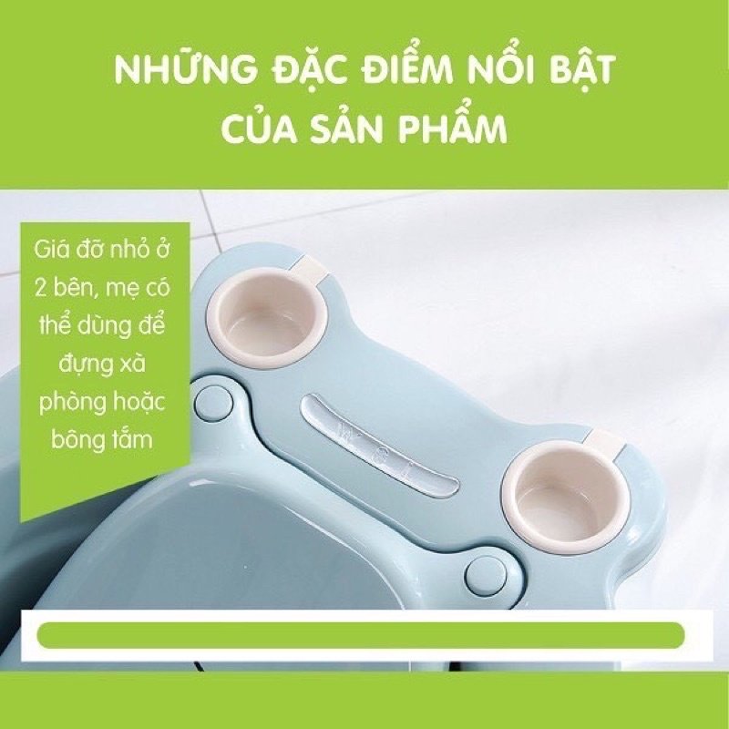 Chậu Tắm Cho Bé Đa Năng Dễ Dàng Sử Dụng Phù Hợp Cho Trẻ Nhỏ, Chậu Tắm Ếch Cao Cấp Cho Bé Có Van Thoát Nước