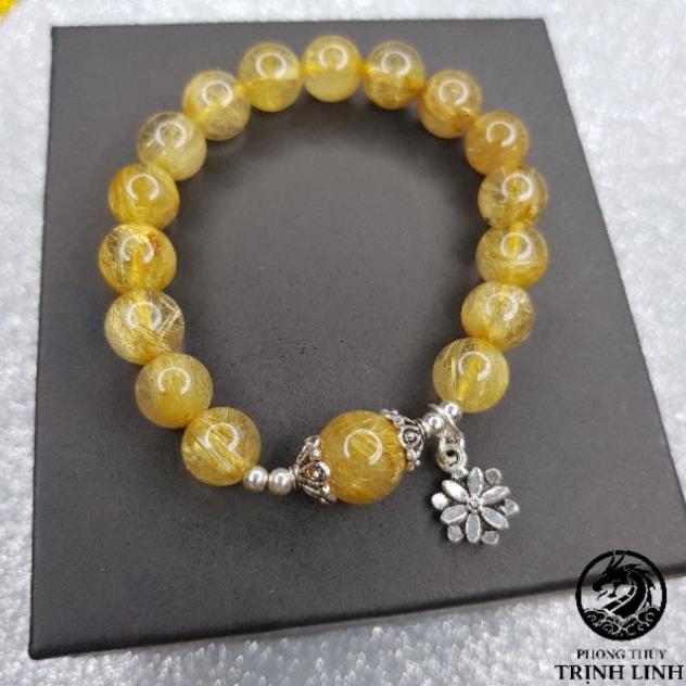 VÒNG TAY MÀU VÀNG VÀ HOA S925