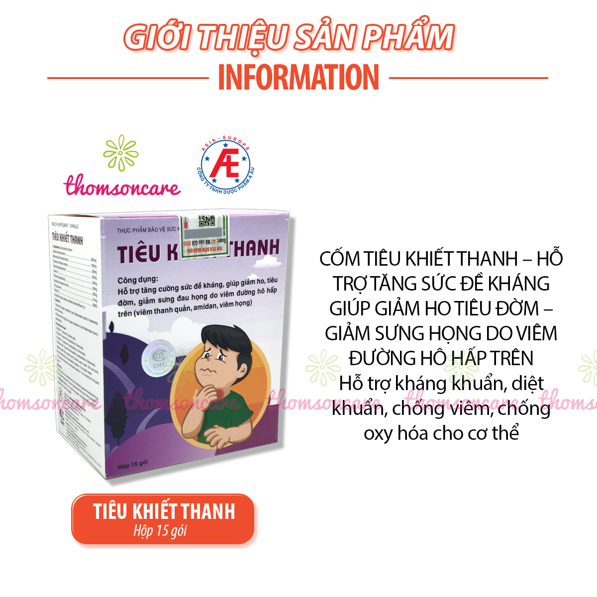 Cốm Tiêu khiết thanh - Tăng cường sức đề kháng, hỗ trợ giảm ho cho trẻ từ thảo dược và vitamin C