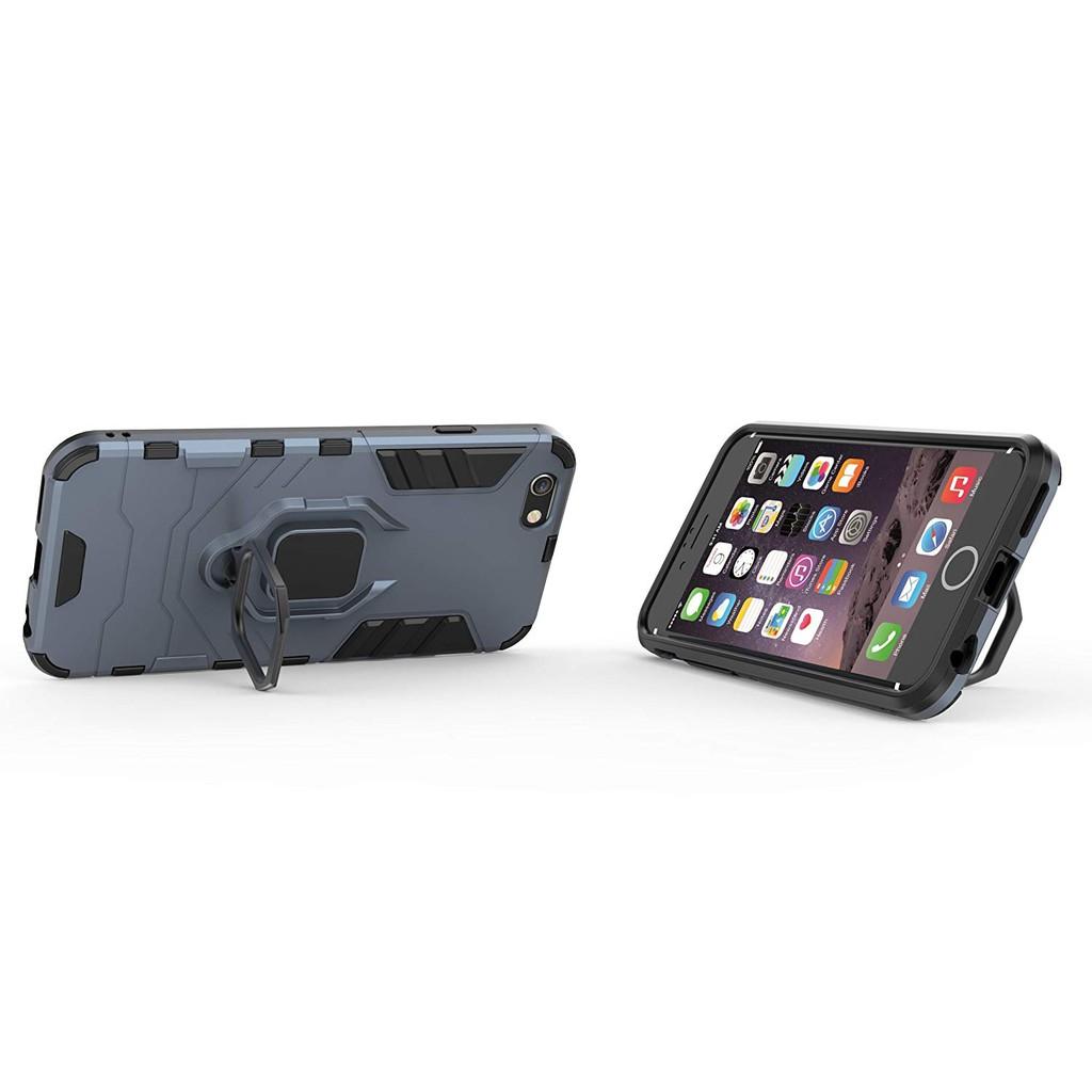Ốp lưng cho iPhone 6 6s iron man chống sốc kèm nhẫn xoay chống xem video bảo vệ camera