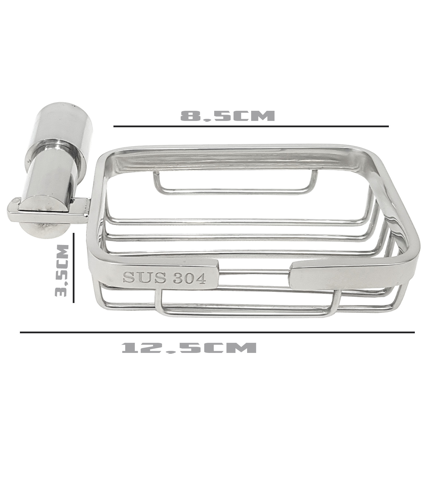 Kệ xà bông đế hông tròn inox 304