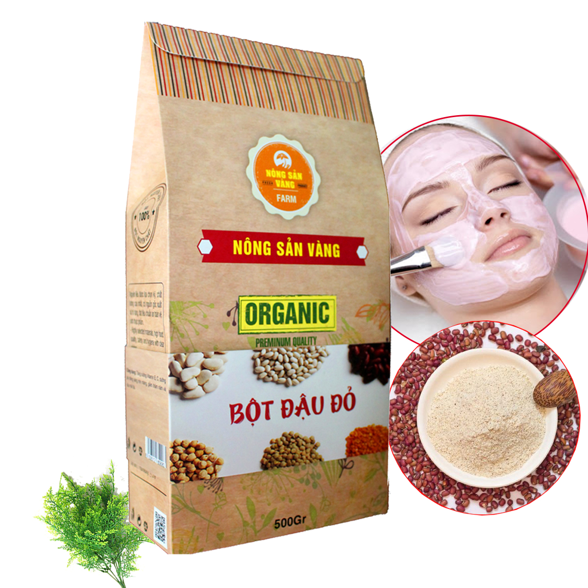 Bột Đậu Đỏ Làm Đẹp 500gr - Nông Sản Vàng