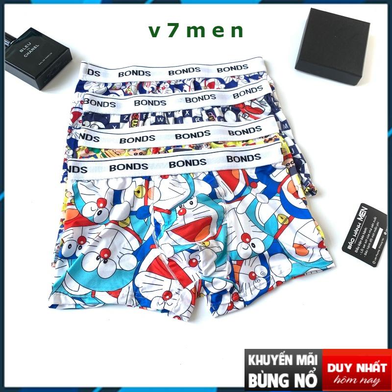 4 Quần sịp quần lót nam thun lạnh cao cấp họa tiết nhân vật hoạt hình doremon,chuột mickey