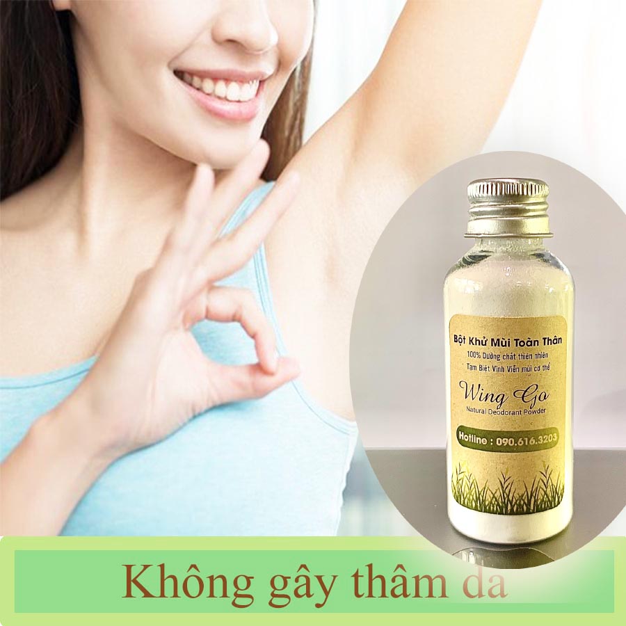 [ COMBO 2 lọ GIẢM 10K ] Bột Khử Mùi Toàn Thân Tạm biệt Hôi Chân Hôi Nách Giảm Thâm Nách 100% tự nhiên