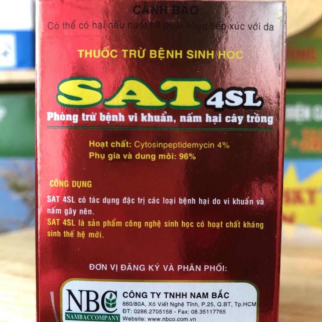 Đặc hiệu trừ bệnh thối nhũn héo xanh, thối trái, thối do vi khuẩn trên cây trồng SAT 4Sl 100ml