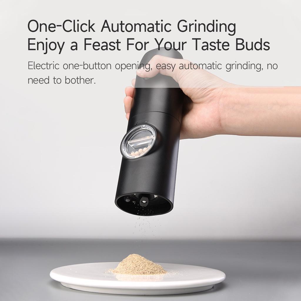 Máy xay tiêu XIAOMI YOUPIN hoạt động điện bằng gốm điều chỉnh được có đế sạc tiện lợi