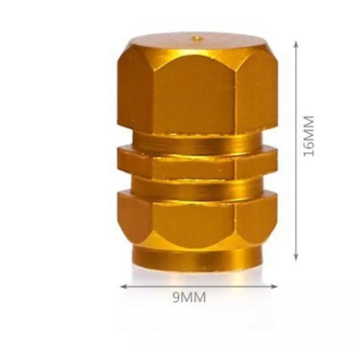 Bộ 4 ốc nhôm nắp chụp van bơm hơi ô tô trang trí, 4 ốc nhôm nắp chụp trang trí bảo vệ đầu van bơm hơi lốp bánh xe ô tô,