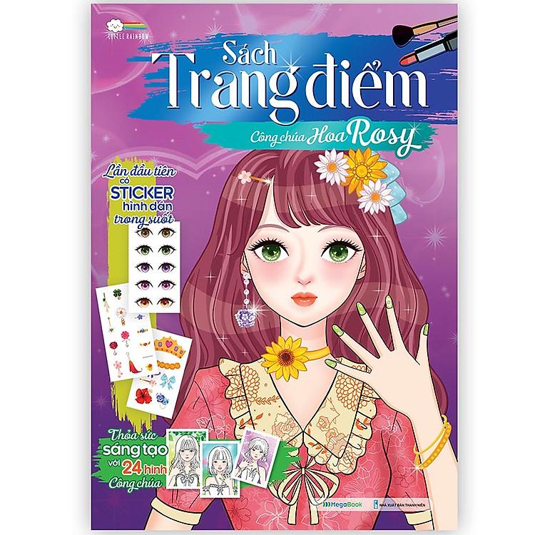 Sách Trang điểm công chúa Hàn Quốc (Tô màu và bóc dán hơn 100+ stickers cho bé) - ảnh 2