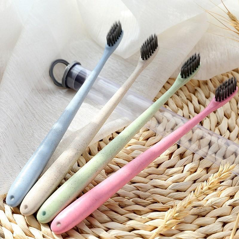Bàn chải đánh răng làm từ than tre hoạt tính và lúa mạch-không hộp 2254 shop hoang yến