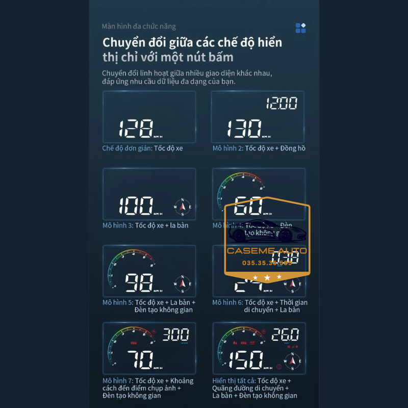 HUD M21/M24 – Thiết Bị Hiển Thị Tốc Độ Kính Lái, Cảnh Báo Giao Thông, OBD &amp; GPS - Hàng Nhập Khẩu