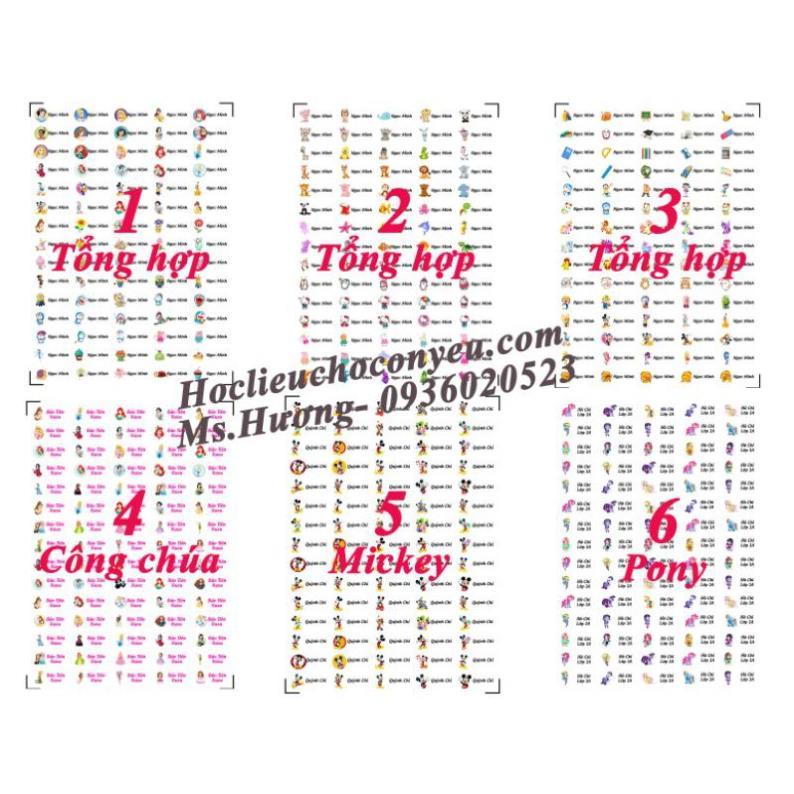 Sticker tên bé theo yêu cầu