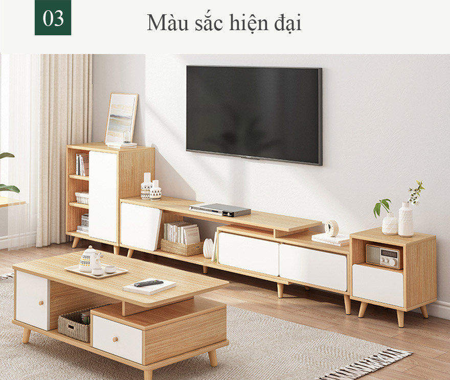 Kệ tivi gỗ công nghiệp kiểu dáng hiện đại