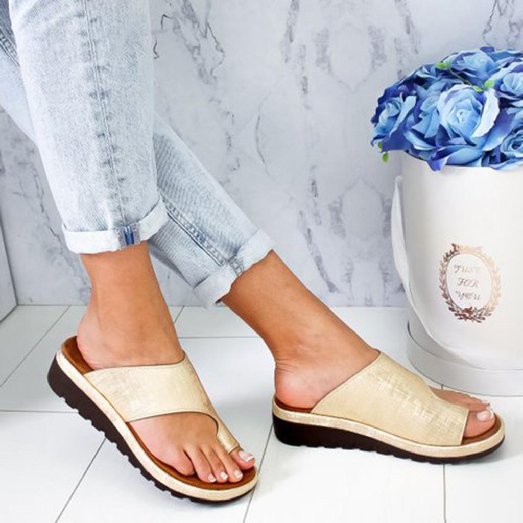 Women Comfy Platform Sandal Shoes Summer Beach Ladies Shoes Black 37