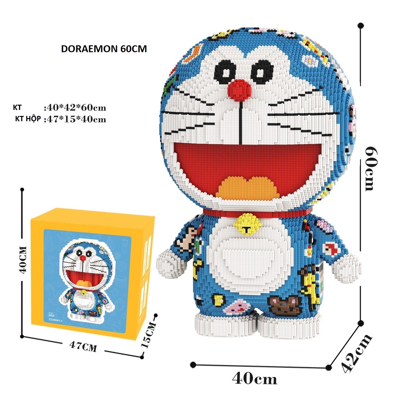 Đồ chơi xếp hình Doraemon 60cm phiên bản đặc biệt