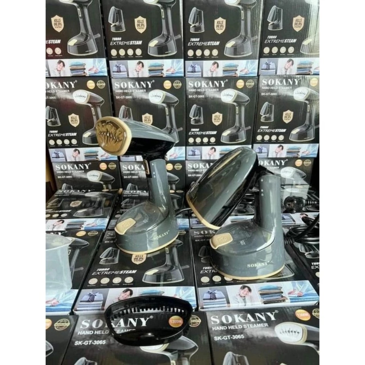 Bàn Là Ủi Áo Quần Hơi Nước Cầm Tay Tiện Lợi Loại 1 GT3065- Là Được Tất Cả Loại Vải- Gấp Gọn Tiện Dụng- Hàng Chính Hãng MINIIN