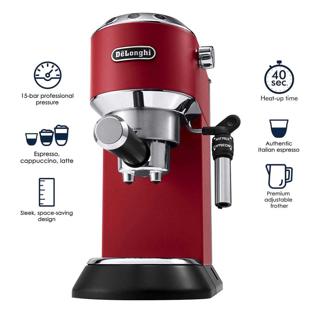 Máy Pha Cà Phê Espresso Delonghi EC685, Máy Pha Cafe Espresso Cappuccino, Coffee Machine, Phong Cách Cổ Điển, Nhập Đức - Màu Đen