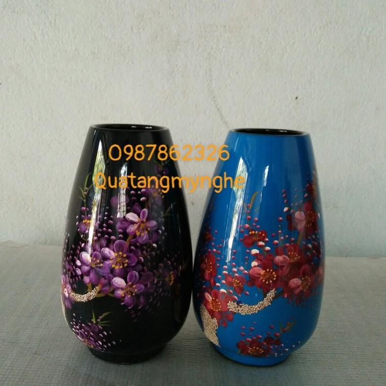 Bình hoa gỗ sơn mài