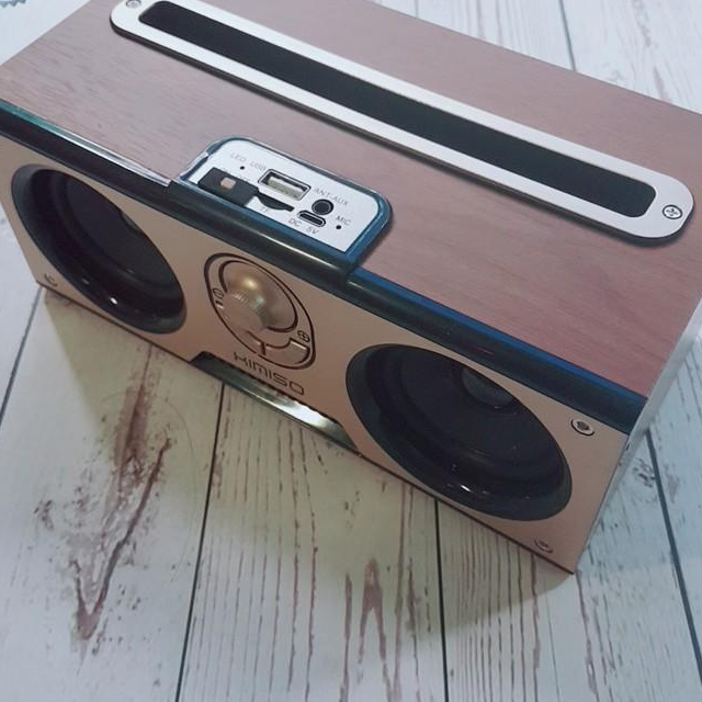 Loa bluetooth 20W KIMISO KM-7 FM/AUX/USB/TF/MIC vân gỗ cực đẹp HÀNG CHÍNH HÃNG