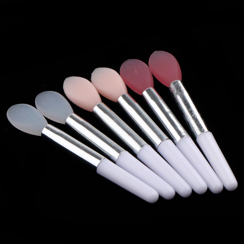 6 Pieces Soft Silicone Makeup Brushes Set Lip Cream Balm Oil Cosmetic Tools