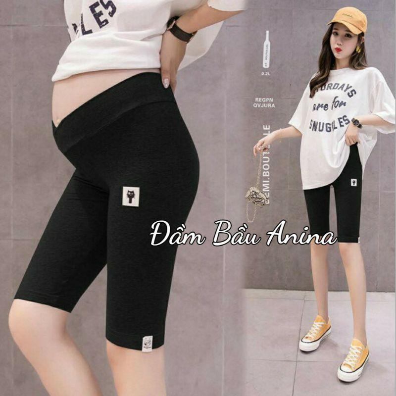 Quần bầu legging lửng cạp chéo mèo-quần bầu ngố đẹp