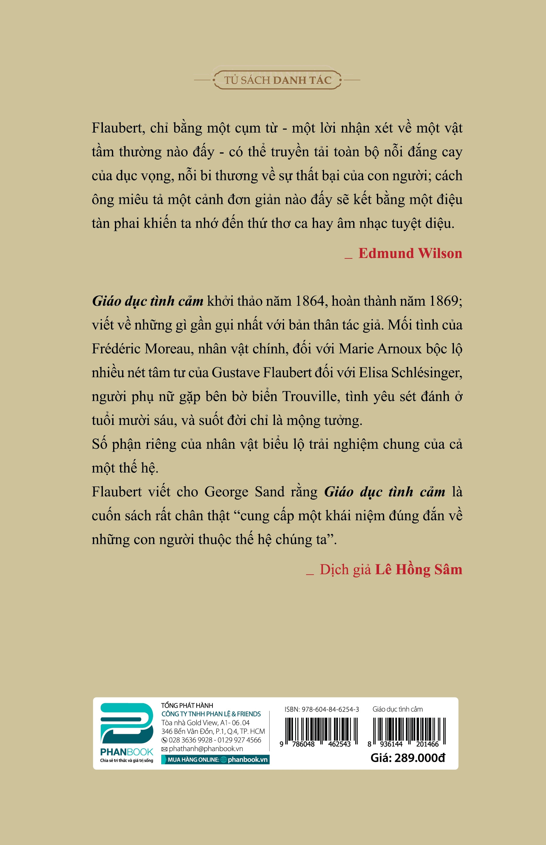 Giáo Dục Tình Cảm - Gustave Flaubert - Lê Hồng Sâm dịch -