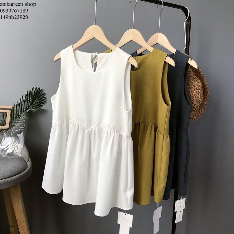 Nh23920-ÁO KIỂU SÁT NÁCH BABYDOLL