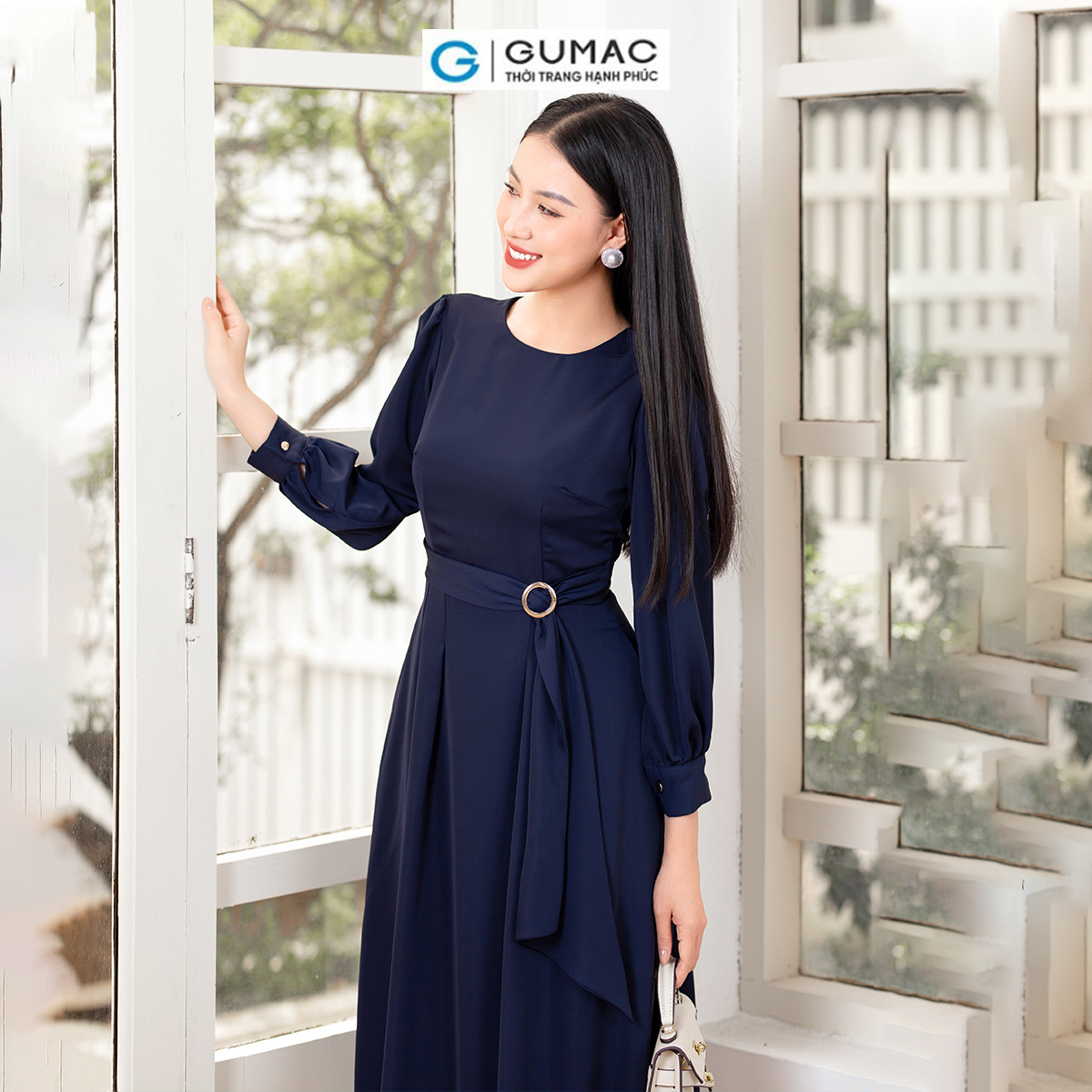 Đầm phối phụ kiện thời trang GUMAC DD10017