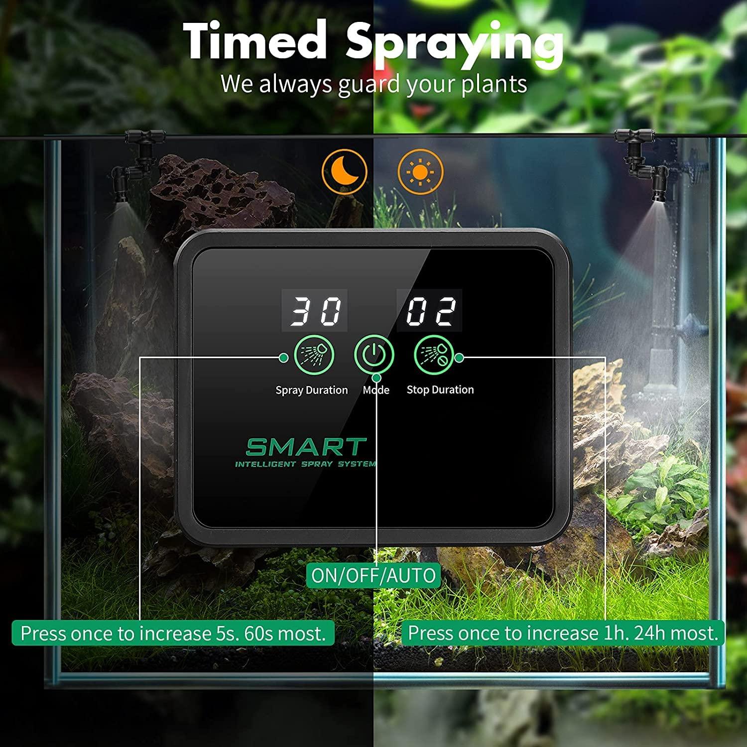 Hệ thống phun sương bò sát thông minh, Hệ thống phun sương Terrarium tự động, Hệ thống phun sương Rainforest, Hệ thống tưới cây trong nhà