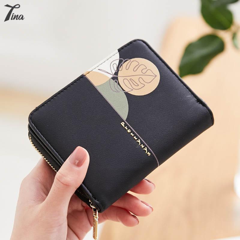 Ví ngắn cầm tay Prettyzys/Pritti 2021 thiết kế in hoa đơn giản