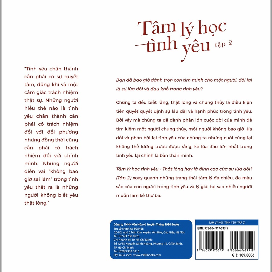 Tâm Lý Học Tình Yêu - Tập 2