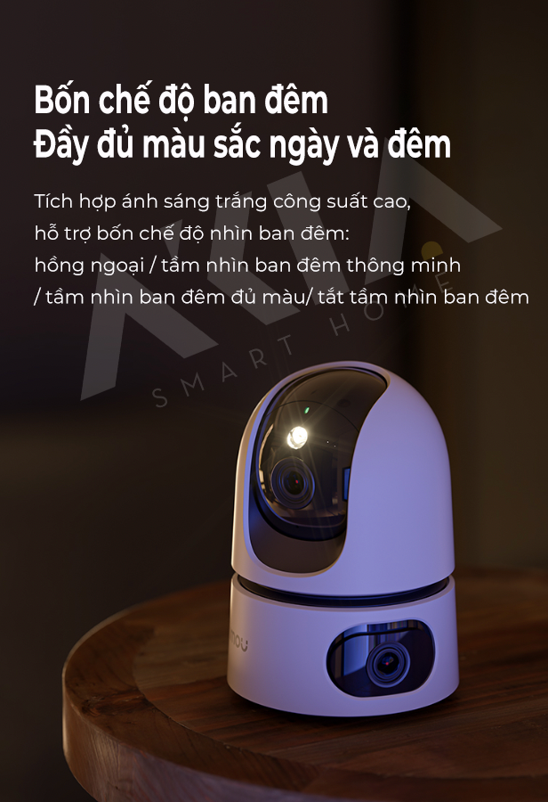 Camera Imou Ranger Dual 6MP - Camera kép trong nhà, Đàm thoại 2 chiều, Có màu ban đêm - Hàng chính hãng