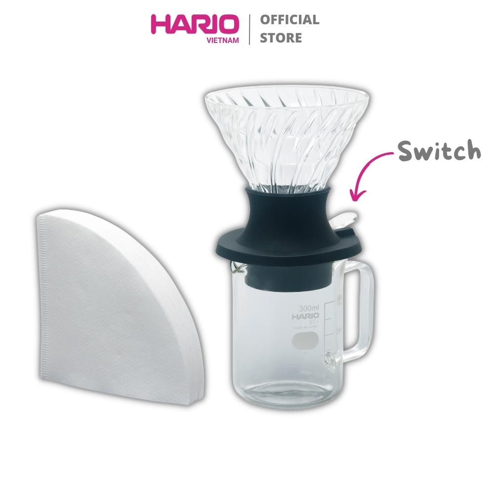 Bình pha cà phê Hario 300ml (SSD-5012-B) Kèm 40 giấy lọc cà phê