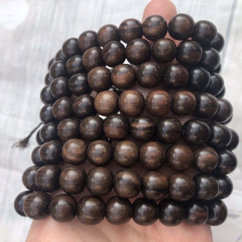 Vòng tay Mun sọc đen gỗ nhập khẩu Núm Hồ Lô  Đem lại May Mắn - Tài Lộc - Bracelet of HAHANCO