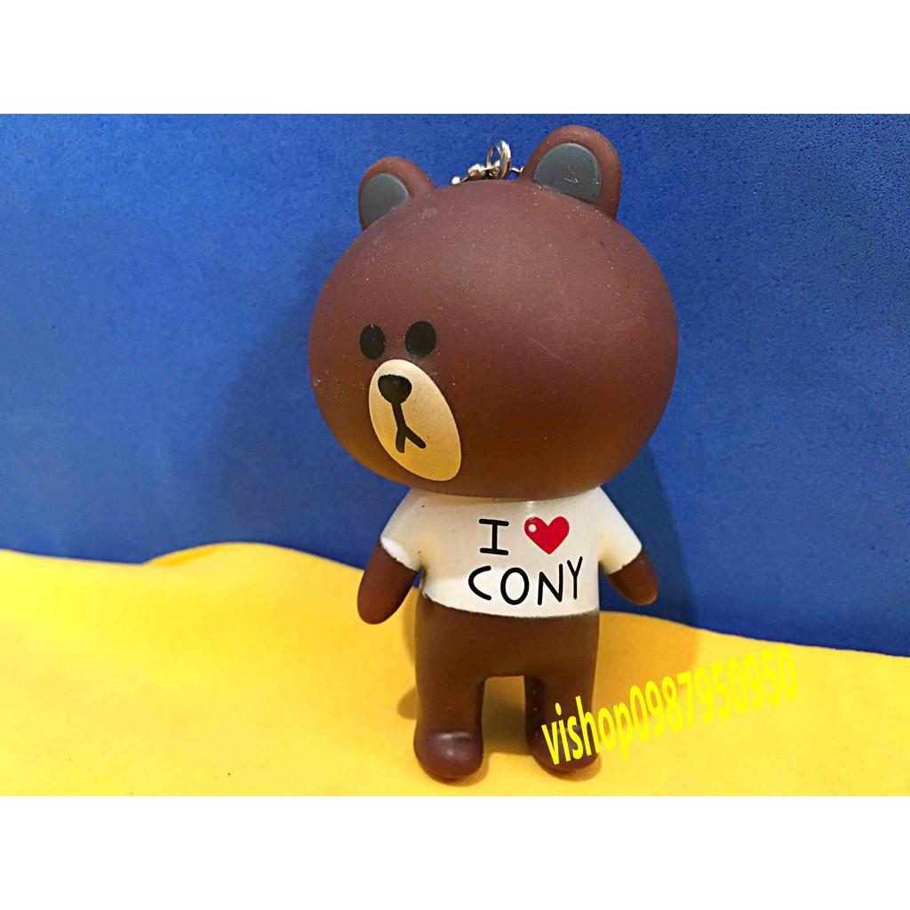 Móc Khóa gấu nâu - móc nhỏ gấu nâu mặc áo mã CJT29 Gviễn