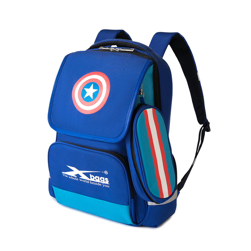 Balo học sinh nam cao cấp Xbags Power – Balo học sinh tiểu học nhiều ngăn, phong cách mạnh mẽ, hiện đại XB3117