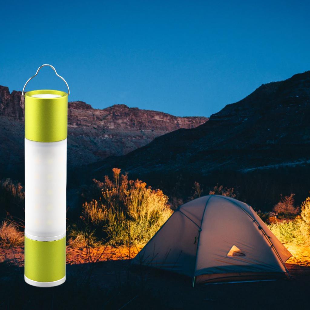 LED Camping Flashlight Rechargeable Picnic Light Hiking Green