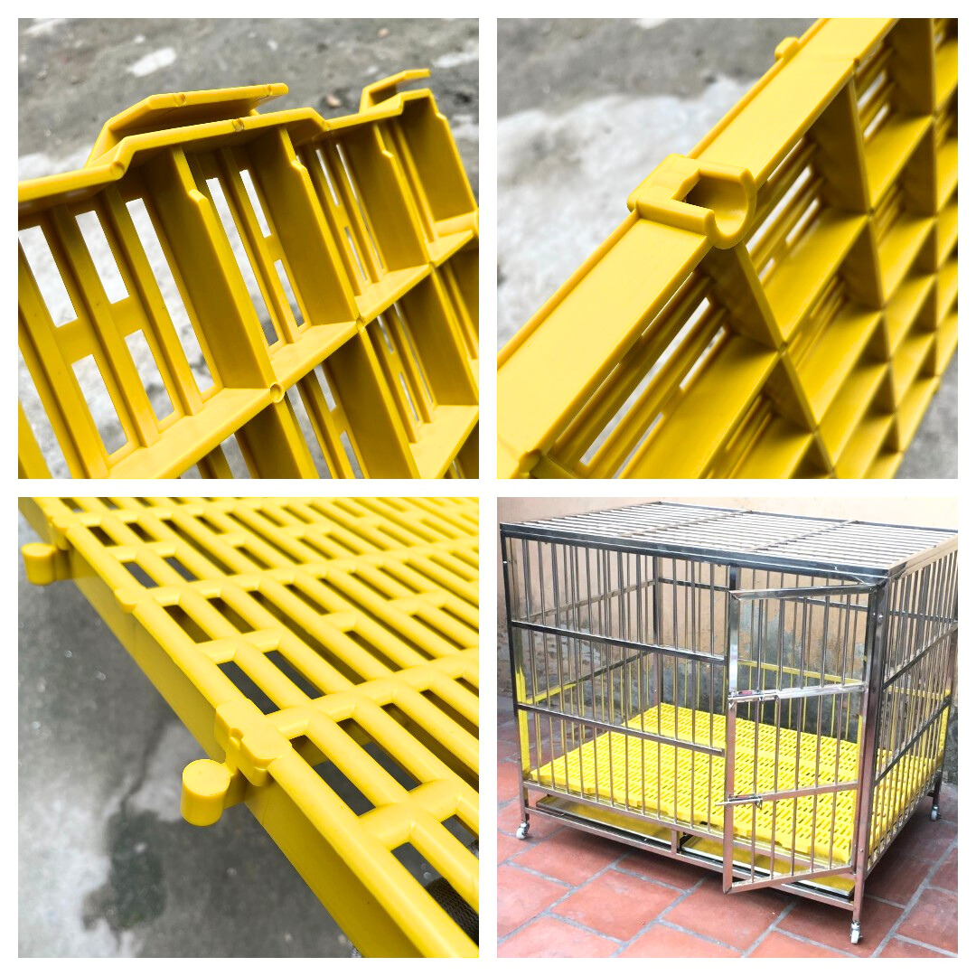 Combo 4 Tấm Nhựa Lót Sàn Chuồng Chó/Heo 40x55cm Bền Chắc Chống Trượt Nhựa PP Zin 100%