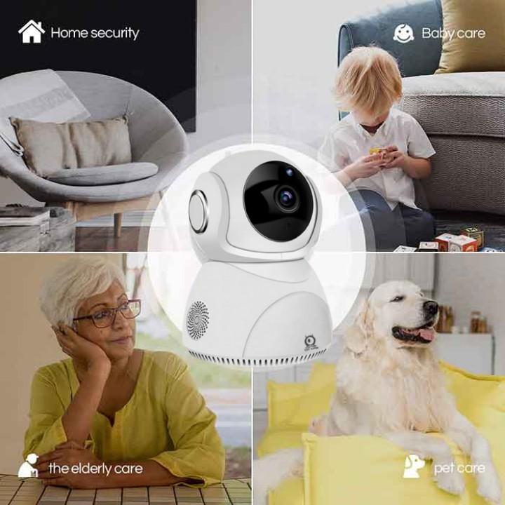 Camera trong nhà 360 V380 pro Q8 5.0 Mpx Đàm Thoại 2 chiều - Sử Dụng Tiếng Việt , Xoay 360 độ, Camera wifi