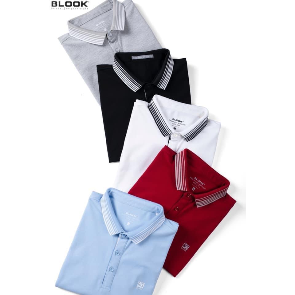 Áo polo nam slimfit BLOOK vải cotton 5 màu in logo BS mã 42613