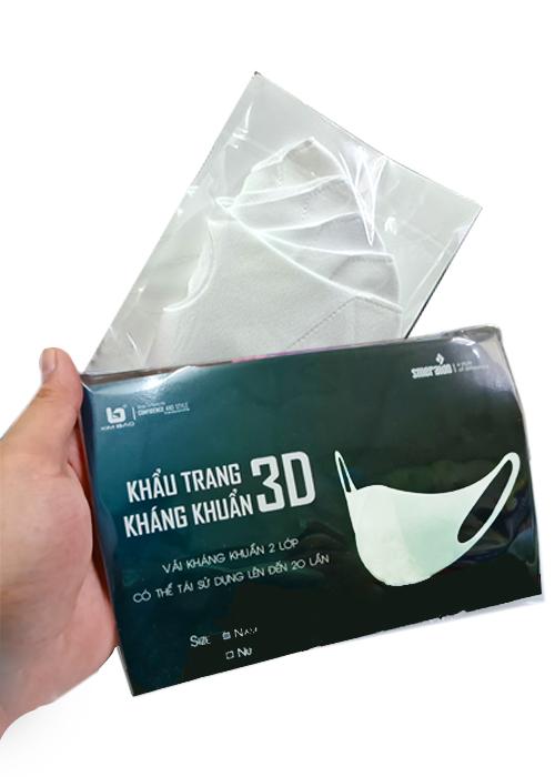 COMBO 5 KHẨU TRANG KHÁNG KHUẨN 3D THỜI TRANG SMERALDO - THEO TIÊU CHUẨN AATCC100:2019 - MUA 4 GÓI TẶNG 1 GÓI