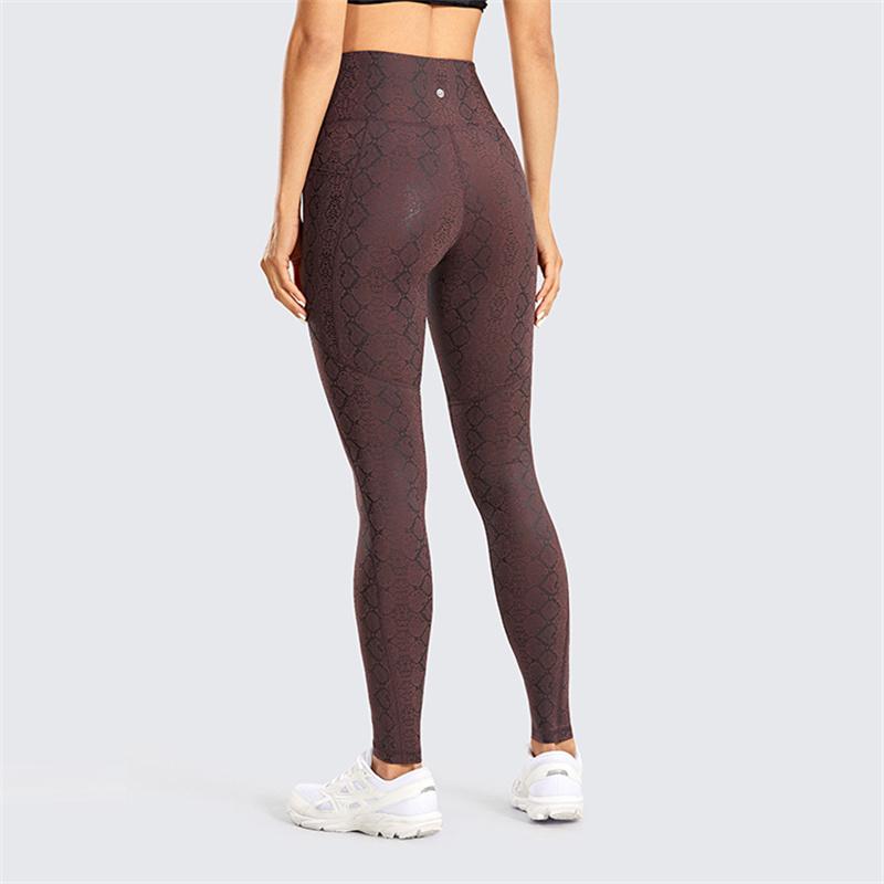 Leggings phụ nữ Syrokan chặt chẽ kéo dài bằng da Yoga tập luyện vòng eo cao với túi -28 inch thể thao yoga nâng hông Color: Black plain01 Size: US14