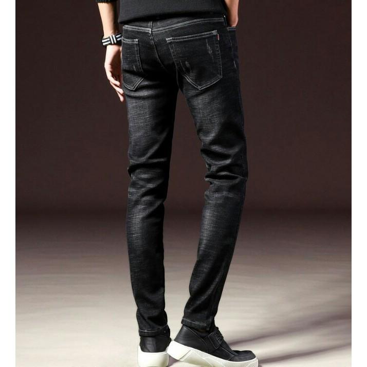 quần jeans nam ống suông cào nhẹ