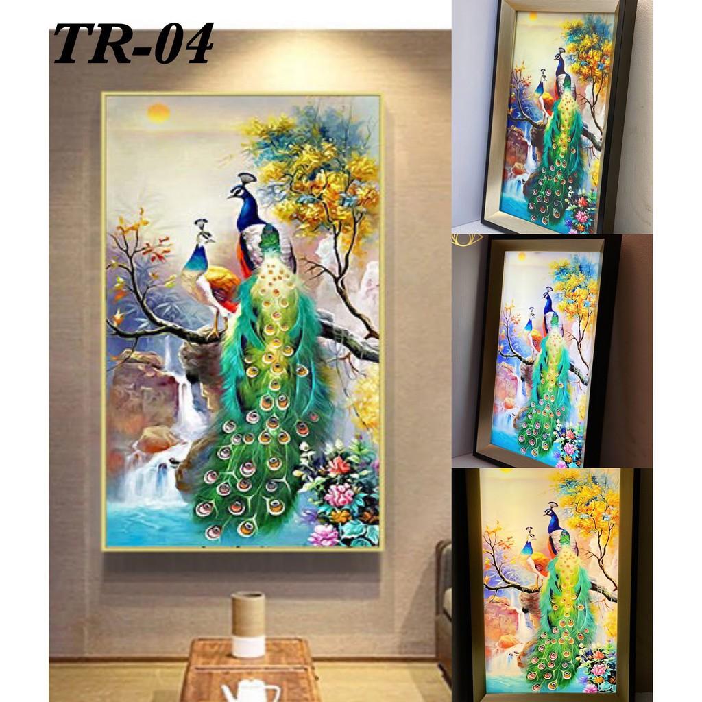 Tranh đèn nghệ thuật TR-04 hiện đại 3 chế độ ánh sáng