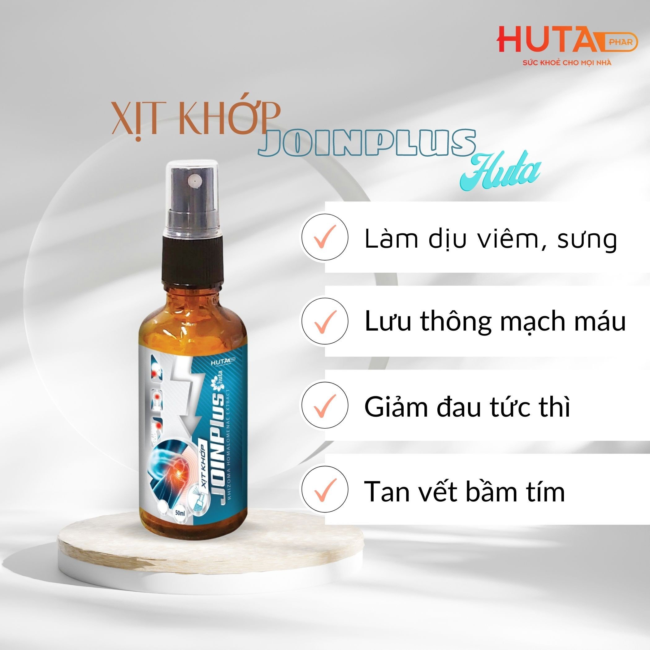 Xịt khớp JOINPLUS - Giúp giảm mỏi vai gáy, tê bì chân tay, giảm nhức xương khớp