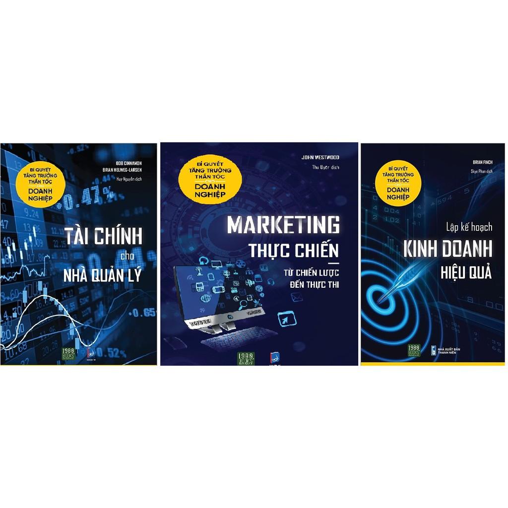 Sách - Combo 3 Cuốn Tài Chính Cho Nhà Quản Lý, Lập kế hoạch kinh doanh hiệu quả, Marketing Thực Chiến  ( Kèm sổ tay )